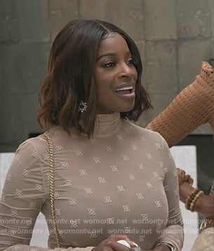 Shamea Morton’s Fendi mesh top on The Real Housewives of Atlanta