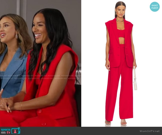Shona Joy Irena Panelled Bralette worn by Lizzy Mathis on Good Morning America