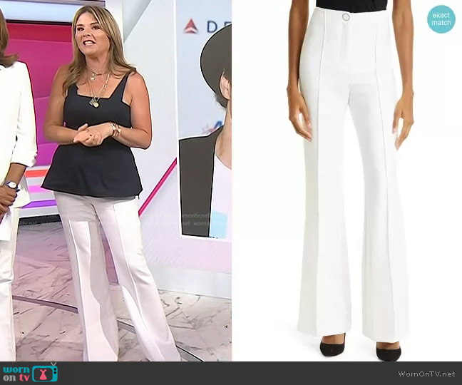 Veronica Beard Judy Flare Hem Pants worn by Jenna Bush Hager on Today