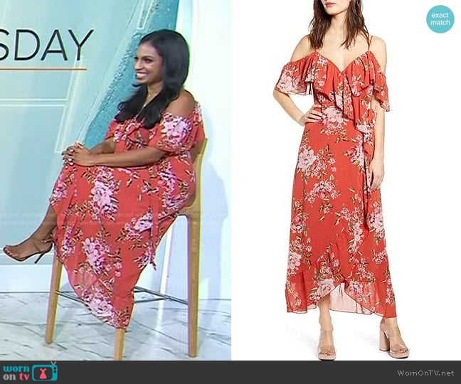 Wayf Nanette Floral Dress worn by Niro Feliciano on Today