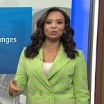 Adelle’s green check cropped blazer on Today