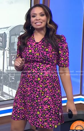 Adelle’s pink floral dress on Today