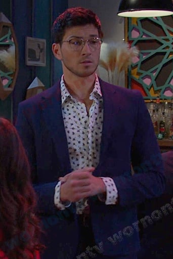 Alex’s white floral print shirt on Days of our Lives