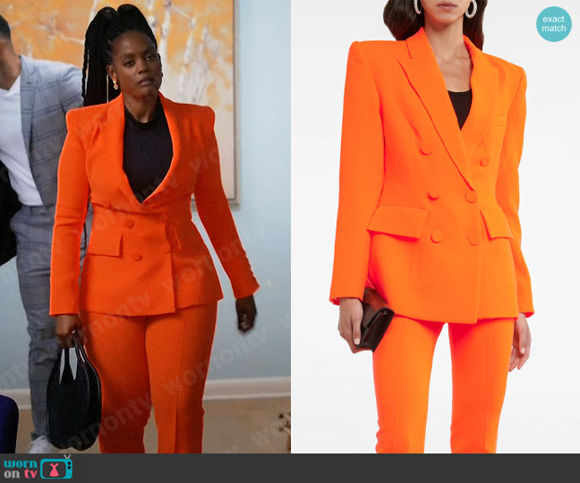 Alex Perry Landon Blazer worn by Sabrina Hollins (Novi Brown) on Tyler Perrys Sistas