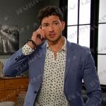 Alex’s white floral print shirt on Days of our Lives