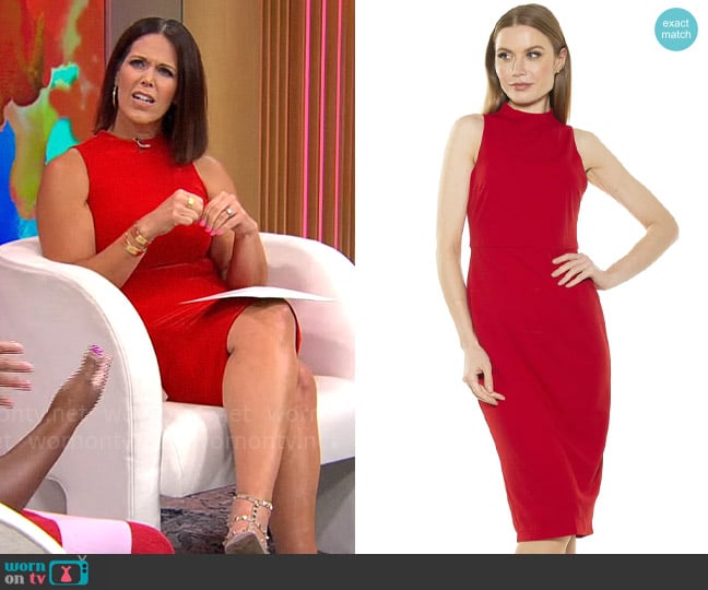 Alexia Admor Nova Sleeveless Midi Dress worn by Dana Jacobson on CBS Mornings