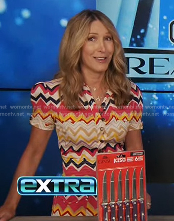 Alison Day’s zig-zag print dress on Extra
