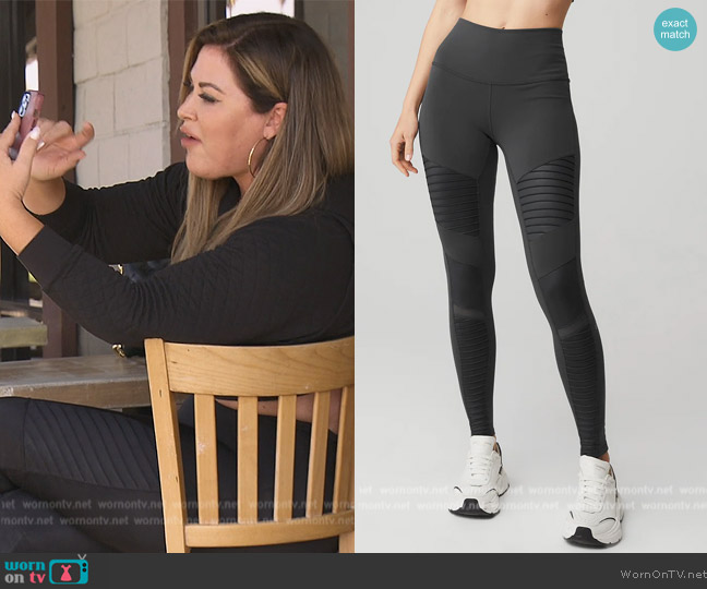 Alo Yoga High Waist Moto Leggings worn by Emily Simpson on The Real Housewives of Orange County