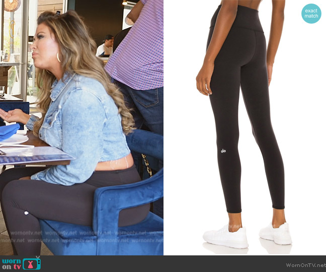 Alo High Waist Airbruch Leggings worn by Emily Simpson on The Real Housewives of Orange County