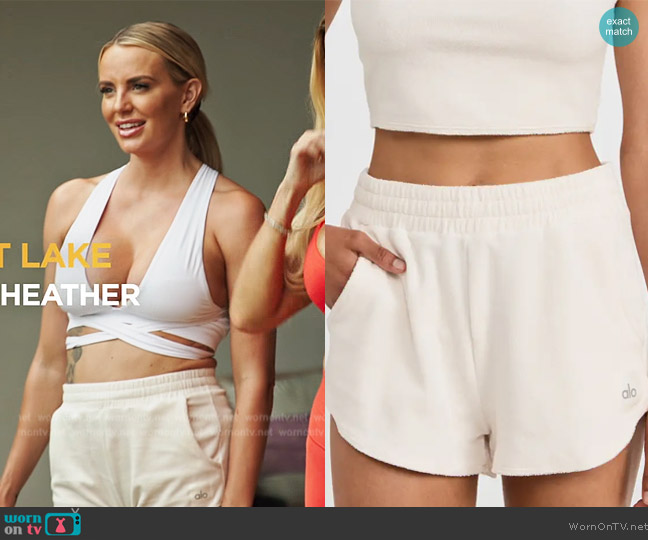 Alo Terry High Waist Beachside Shorts worn by Whitney Rose on The Real Housewives Ultimate Girls Trip