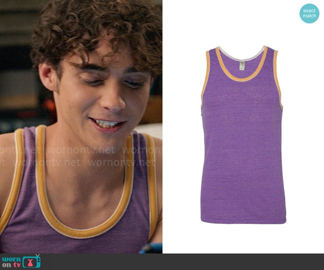 Alternative Apparel Double Ringer Tank worn by Ricky (Joshua Bassett) on High School Musical The Musical The Series