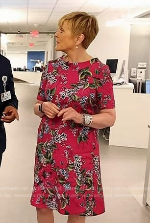 Anne Thompson’s pink floral dress on Today