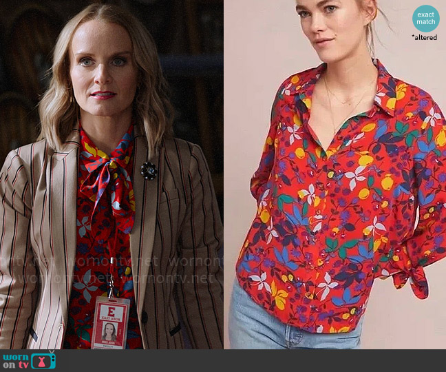 Maeve Blithe Top worn by Miss Jenn (Kate Reinders) on High School Musical The Musical The Series