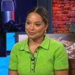 Antonia Hylton’s green ribbed polo top on NBC News Daily