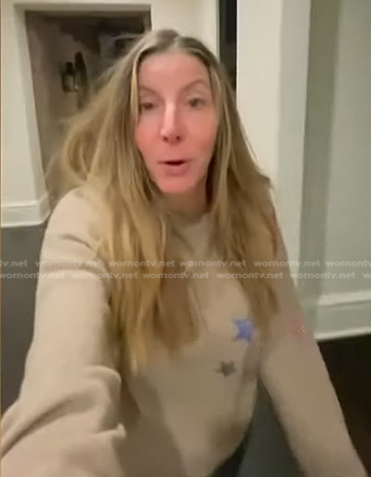 Sara Blakely’s beige star print sweater on Today