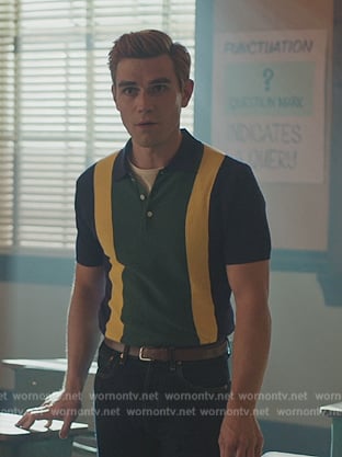 Archie’s green and blue stripe shirt on Riverdale
