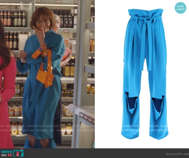 A.W.A.K.E. MODE Wide Leg Pants with Cut Outs worn by Lisa Todd Wexley (Nicole Ari Parker) on And Just Like That