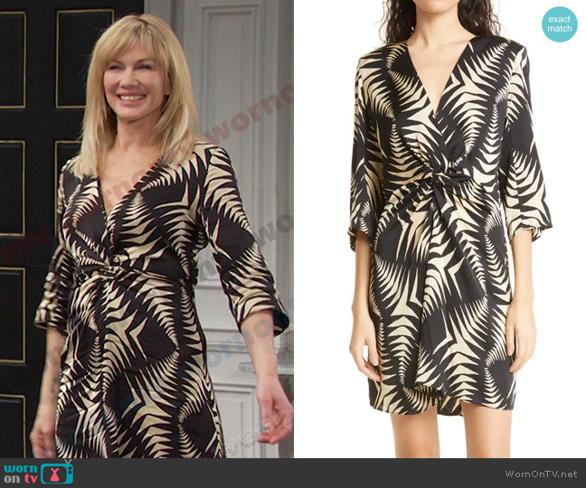 Ba&Sh Naude Twist Minidress worn by Kristen DiMera (Stacy Haiduk) on Days of our Lives