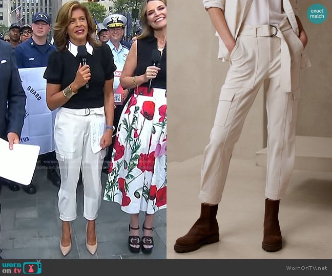 Banana Republic Slim Refined Stretch Cargo Pants worn by Hoda Kotb on Today