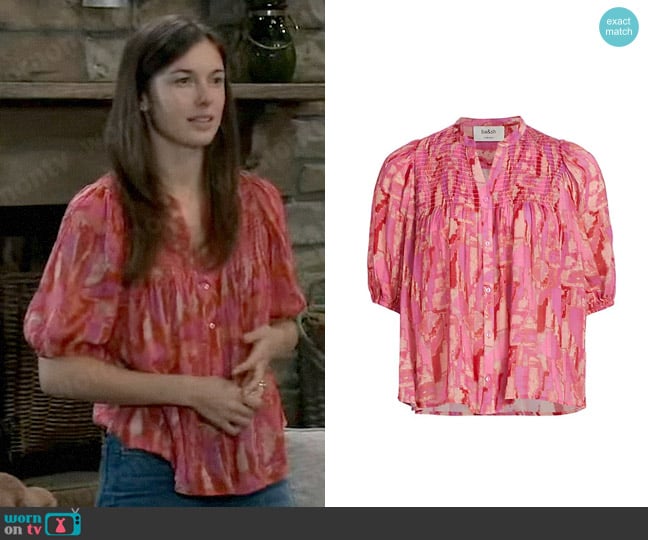 ba&sh Teodor Top worn by Willow Tait (Katelyn MacMullen) on General Hospital