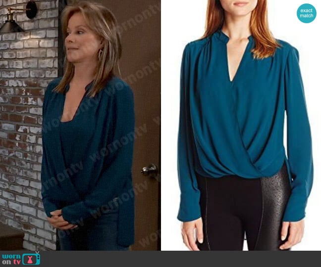 Bcbgmaxazria Jaklyn Blouse worn by Alexis Davis (Nancy Lee Grahn) on General Hospital