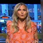 Becky Worley’s orange paisley print top on Good Morning America