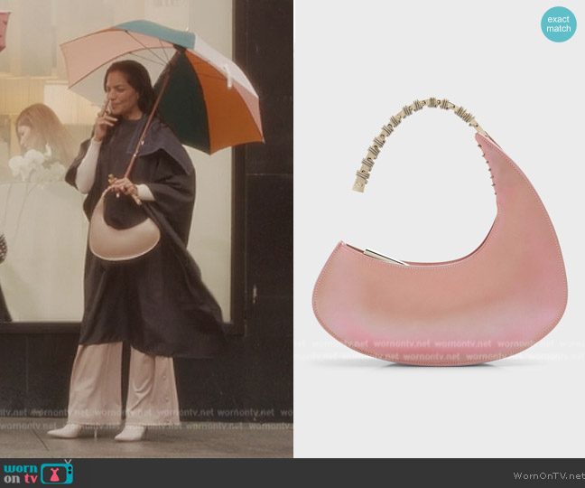 Benedetta Bruzziches Raffaella Metallic Suspended Top-Handle Bag worn by Seema Patel (Sarita Choudhury) on And Just Like That