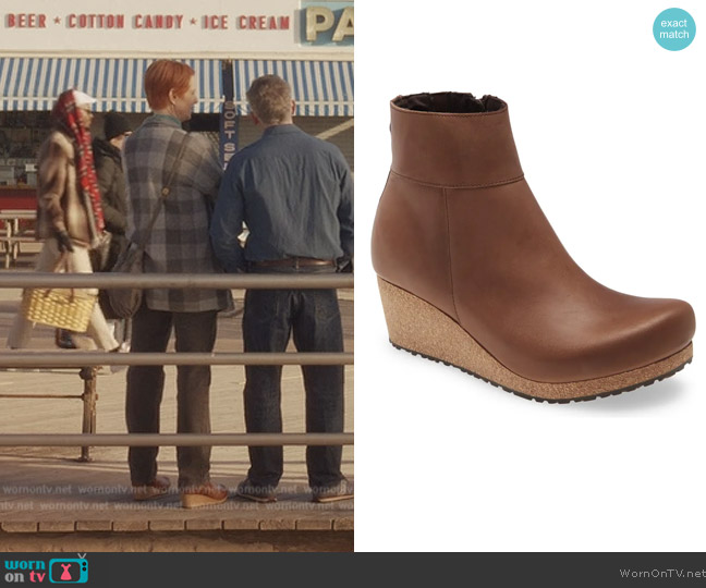 Birkenstock Ebba Wedge Bootie by Birkenstock Papillio worn by Miranda Hobbs (Cynthia Nixon) on And Just Like That