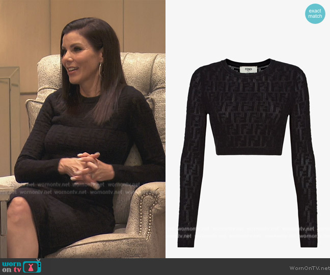 Fendi Black Viscose Jumper worn by Heather Dubrow on The Real Housewives of Orange County