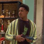 Booker’s green stripe cardigan on Ravens Home