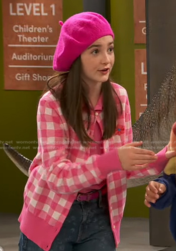 Bree’s pink check cardigan on Ravens Home