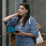 Brook Lynn’s blue floral button down dress on General Hospital