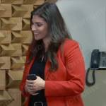 Brook Lynn’s red peplum blazer on General Hospital
