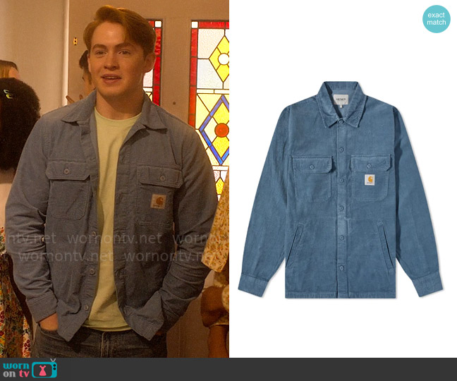 Carhartt WIP Dixon Shirt Jacket in Storm Blue worn by Nick Nelson (Kit Connor) on Heartstopper