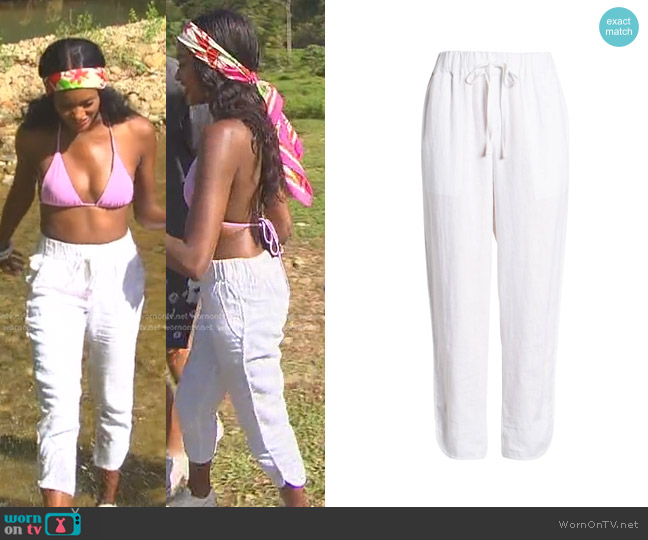 Caslon Tulip Hem Linen Pants worn by Charity Lawson on The Bachelorette