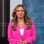 Carolina’s pink blazer and skirt on E! News