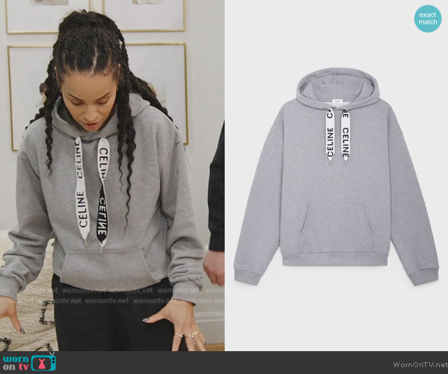 Celine Loose Hooded Sweatshirt worn by Sai De Silva on The Real Housewives of New York City