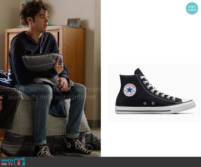 Converse Chuck Taylor High Top Sneakers worn by Ricky (Joshua Bassett) on High School Musical The Musical The Series