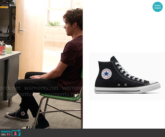 Converse Chuck Taylor High Top Sneakers worn by Ricky (Joshua Bassett) on High School Musical The Musical The Series