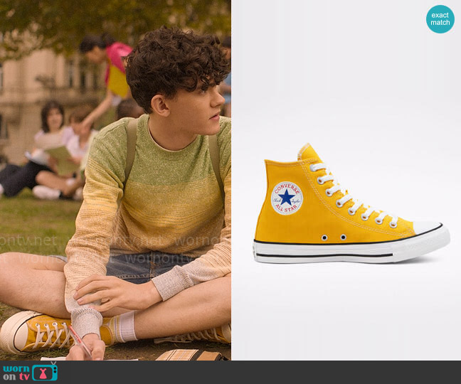 Converse Chuck Taylor All Star Classic in Lemon Chrome worn by Charlie Spring (Joe Locke) on Heartstopper