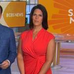 Dana Jacobson’s red twist front dress on CBS Mornings