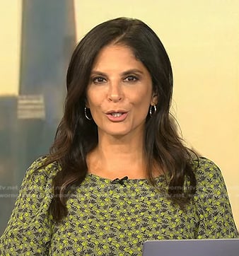 Darlene’s green floral print dress on Today