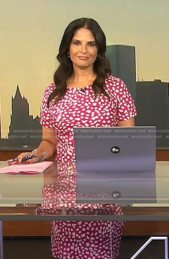 Darlene’s pink dot printed dress on Today