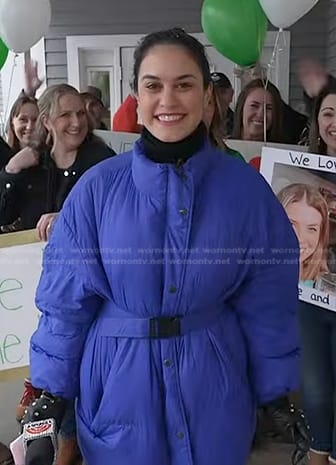 Donna’s blue belted puffer jacket on Today