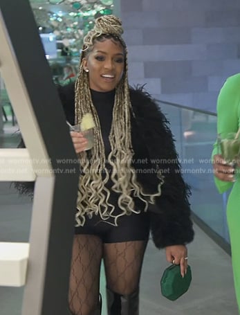 Drew’s GG mesh leggings on The Real Housewives of Atlanta