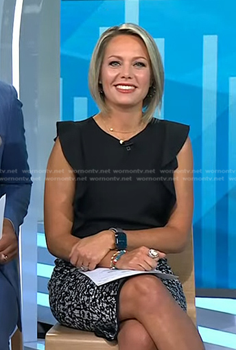 Dylan’s black ruffle top on Today