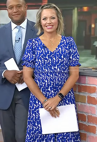 Dylan’s blue print midi dress on Today