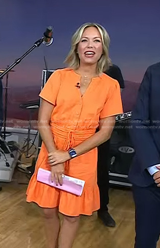 Dylan’s orange tie waist dress on Today