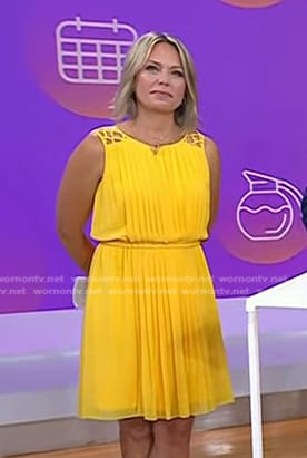 Dylan’s yellow pleated dress on Today