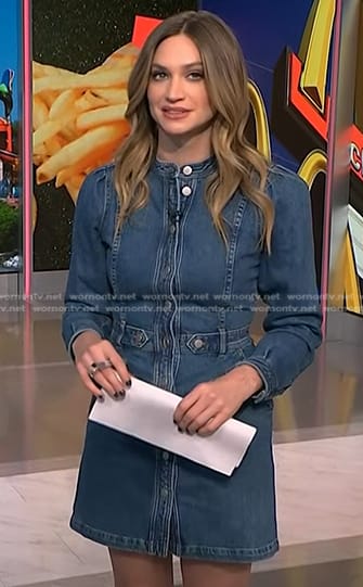 Ellison Barber’s denim dress on NBC News Daily